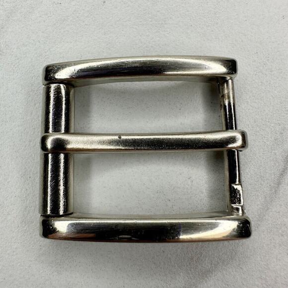 Silver Tone Simple Basic Roller Belt Buckle - Picture 1 of 7